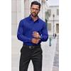 imageCOOFANDY Mens Dress Shirts Long Sleeve Stain Shield Button Down Shirt Regular Fit Formal Business Wedding ShirtsRoyal Azure Blue
