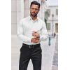 imageCOOFANDY Mens Dress Shirts Long Sleeve Stain Shield Button Down Shirt Regular Fit Formal Business Wedding ShirtsWhite