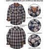 imageCOOFANDY Mens Fall Plaid Button Down Shirt Long Sleeve Casual Cowboy Work Shirts Lightweight Flannel Shirts Two PocketA Plaidnavy Khaki Plaid