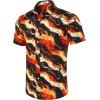 imageCOOFANDY Mens Hawaiian Shirts Short Sleeve Button Down Aloha Shirt Casual Beach ClothesFlame