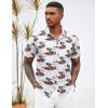 imageCOOFANDY Mens Hawaiian Shirts Short Sleeve Button Down Aloha Shirt Casual Beach ClothesPassionate Racing