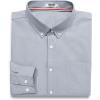 imageCOOFANDY Mens Long Sleeve Button Down Shirt Casual Untucked Shirts for Men Oxford Dress ShirtsWhitenavy Blue Stripe