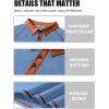 imageCOOFANDY Mens Long Sleeve Polo Shirts Casual Button Collared Shirts Raglan Golf T ShirtBlue