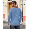 imageCOOFANDY Mens Long Sleeve Polo Shirts Casual Button Collared Shirts Raglan Golf T ShirtBlue