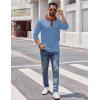 imageCOOFANDY Mens Long Sleeve Polo Shirts Casual Button Collared Shirts Raglan Golf T ShirtBlue