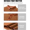 imageCOOFANDY Mens Long Sleeve Polo Shirts Casual Button Collared Shirts Raglan Golf T ShirtBrown