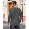 imageCOOFANDY Mens Long Sleeve Polo Shirts Casual Button Collared Shirts Raglan Golf T ShirtDark Grey
