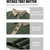imageCOOFANDY Mens Long Sleeve Polo Shirts Casual Button Collared Shirts Raglan Golf T ShirtGreen
