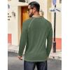 imageCOOFANDY Mens Long Sleeve Polo Shirts Casual Button Collared Shirts Raglan Golf T ShirtGreen
