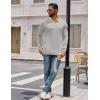 imageCOOFANDY Mens Long Sleeve Polo Shirts Casual Button Collared Shirts Raglan Golf T ShirtLight Grey