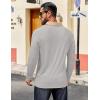 imageCOOFANDY Mens Long Sleeve Polo Shirts Casual Button Collared Shirts Raglan Golf T ShirtLight Grey