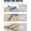 imageCOOFANDY Mens Long Sleeve Polo Shirts Casual Button Collared Shirts Raglan Golf T ShirtLight Khaki