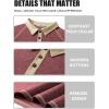 imageCOOFANDY Mens Long Sleeve Polo Shirts Casual Button Collared Shirts Raglan Golf T ShirtRed