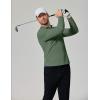 imageCOOFANDY Mens Long Sleeve Polo Shirts Moisture Wicking Golf Shirts Lightweight Athletic Collared ShirtArmy Green