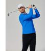 imageCOOFANDY Mens Long Sleeve Polo Shirts Moisture Wicking Golf Shirts Lightweight Athletic Collared ShirtBlue