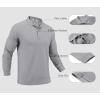 imageCOOFANDY Mens Long Sleeve Polo Shirts Moisture Wicking Golf Shirts Lightweight Athletic Collared ShirtLight Grey