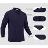 imageCOOFANDY Mens Long Sleeve Polo Shirts Moisture Wicking Golf Shirts Lightweight Athletic Collared ShirtNavy
