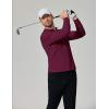 imageCOOFANDY Mens Long Sleeve Polo Shirts Moisture Wicking Golf Shirts Lightweight Athletic Collared ShirtWine Red