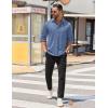 imageCOOFANDY Mens Long Sleeve Wrinkle Free Shirts Casual Button Down Stretch Dress Shirt with PocketBlue