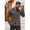imageCOOFANDY Mens Long Sleeve Wrinkle Free Shirts Casual Button Down Stretch Dress Shirt with PocketFern Green
