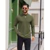 imageCOOFANDY Mens Mock Turtleneck Long Sleeve Shirts Casual Basic TShirt Lightweight Mockneck Pullover Sweater for MenArmy Green
