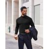 imageCOOFANDY Mens Mock Turtleneck Long Sleeve Shirts Casual Basic TShirt Lightweight Mockneck Pullover Sweater for MenBlack