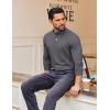 imageCOOFANDY Mens Mock Turtleneck Long Sleeve Shirts Casual Basic TShirt Lightweight Mockneck Pullover Sweater for MenDark Grey