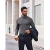 imageCOOFANDY Mens Mock Turtleneck Long Sleeve Shirts Casual Basic TShirt Lightweight Mockneck Pullover Sweater for MenDark Grey