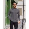 imageCOOFANDY Mens Mock Turtleneck Long Sleeve Shirts Casual Basic TShirt Lightweight Mockneck Pullover Sweater for MenDark Grey