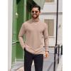 imageCOOFANDY Mens Mock Turtleneck Long Sleeve Shirts Casual Basic TShirt Lightweight Mockneck Pullover Sweater for MenKhaki