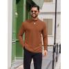 imageCOOFANDY Mens Mock Turtleneck Long Sleeve Shirts Casual Basic TShirt Lightweight Mockneck Pullover Sweater for MenLight Brown