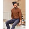 imageCOOFANDY Mens Mock Turtleneck Long Sleeve Shirts Casual Basic TShirt Lightweight Mockneck Pullover Sweater for MenLight Brown