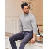 imageCOOFANDY Mens Mock Turtleneck Long Sleeve Shirts Casual Basic TShirt Lightweight Mockneck Pullover Sweater for MenLight Grey