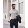 imageCOOFANDY Mens Mock Turtleneck Long Sleeve Shirts Casual Basic TShirt Lightweight Mockneck Pullover Sweater for MenLight Grey