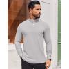 imageCOOFANDY Mens Mock Turtleneck Long Sleeve Shirts Casual Basic TShirt Lightweight Mockneck Pullover Sweater for MenLight Grey