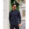 imageCOOFANDY Mens Mock Turtleneck Long Sleeve Shirts Casual Basic TShirt Lightweight Mockneck Pullover Sweater for MenNavy