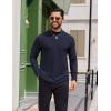 imageCOOFANDY Mens Mock Turtleneck Long Sleeve Shirts Casual Basic TShirt Lightweight Mockneck Pullover Sweater for MenNavy
