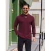imageCOOFANDY Mens Mock Turtleneck Long Sleeve Shirts Casual Basic TShirt Lightweight Mockneck Pullover Sweater for MenRed