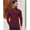 imageCOOFANDY Mens Mock Turtleneck Long Sleeve Shirts Casual Basic TShirt Lightweight Mockneck Pullover Sweater for MenRed