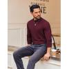 imageCOOFANDY Mens Mock Turtleneck Long Sleeve Shirts Casual Basic TShirt Lightweight Mockneck Pullover Sweater for MenRed