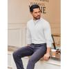 imageCOOFANDY Mens Mock Turtleneck Long Sleeve Shirts Casual Basic TShirt Lightweight Mockneck Pullover Sweater for MenWhite