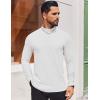 imageCOOFANDY Mens Mock Turtleneck Long Sleeve Shirts Casual Basic TShirt Lightweight Mockneck Pullover Sweater for MenWhite