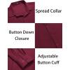 imageCOOFANDY Mens Muscle Fit Dress Shirts WrinkleFree Long Sleeve Casual Button Down ShirtsWine Red
