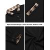 imageCOOFANDY Mens Polo Shirt Long Sleeve Casual Button Polo Tee Plaid Collared Golg Shirt with PocketAblack