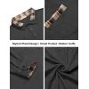 imageCOOFANDY Mens Polo Shirt Long Sleeve Casual Button Polo Tee Plaid Collared Golg Shirt with PocketCharcoal Grey