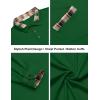 imageCOOFANDY Mens Polo Shirt Long Sleeve Casual Button Polo Tee Plaid Collared Golg Shirt with PocketGreen