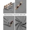 imageCOOFANDY Mens Polo Shirt Long Sleeve Casual Button Polo Tee Plaid Collared Golg Shirt with PocketGrey