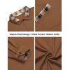 imageCOOFANDY Mens Polo Shirt Long Sleeve Casual Button Polo Tee Plaid Collared Golg Shirt with PocketLight Brown