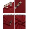 imageCOOFANDY Mens Polo Shirt Long Sleeve Casual Button Polo Tee Plaid Collared Golg Shirt with PocketRed