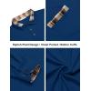 imageCOOFANDY Mens Polo Shirt Long Sleeve Casual Button Polo Tee Plaid Collared Golg Shirt with PocketRoyal Blue